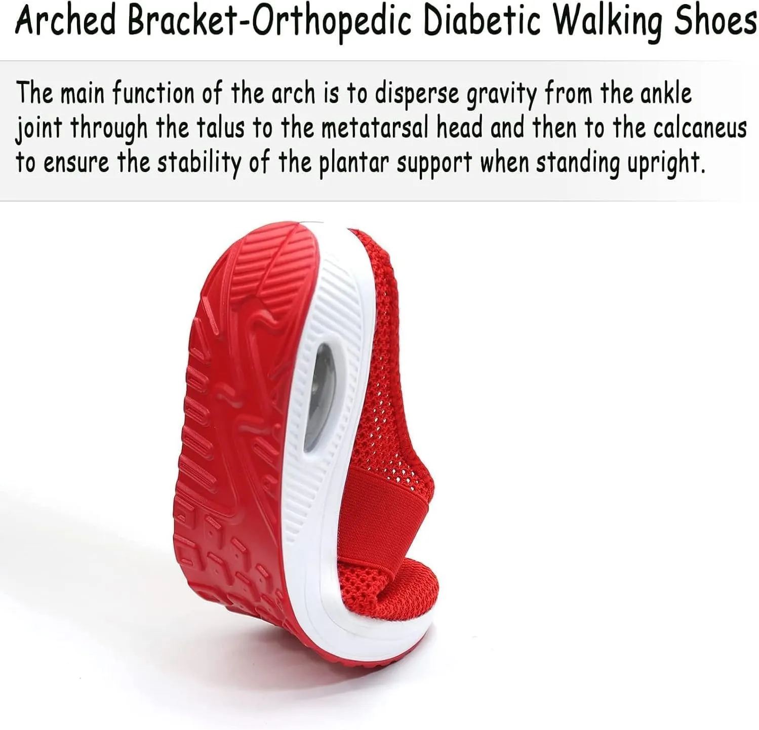 Air Cushion Slip-On Walking Shoes Orthopedic Diabetic Walking Shoes,Water Shoe Women