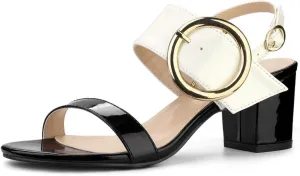 Allegra K Women's Slingback Block High Heel Sandals