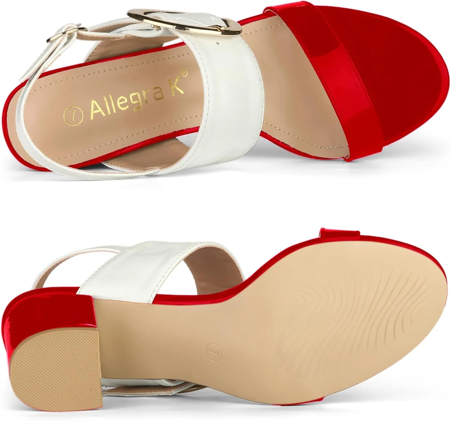 Allegra K Women's Slingback Block High Heel Sandals