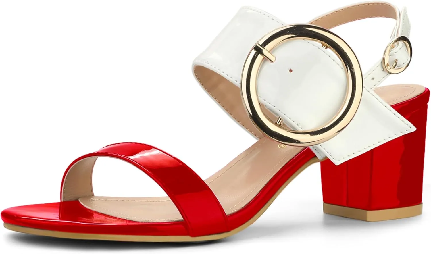 Allegra K Women's Slingback Block High Heel Sandals