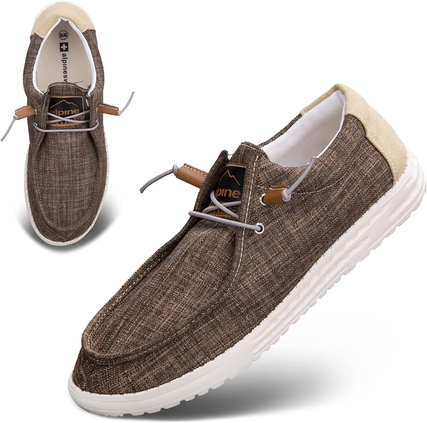 Alpine Swiss Flynn Mens Boat Shoes Casual Slip On Moccasin Loafers Sailing Deck Shoe So Light It Floats On Water