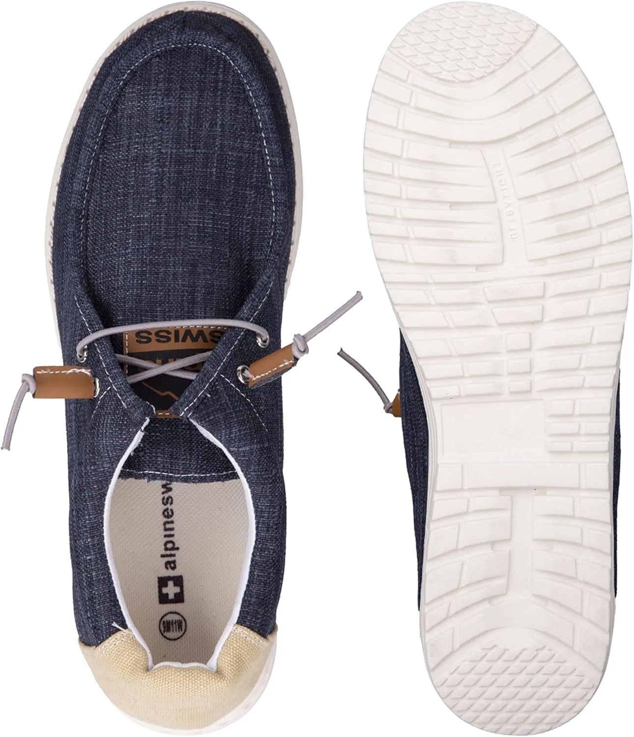 Alpine Swiss Flynn Mens Boat Shoes Casual Slip On Moccasin Loafers Sailing Deck Shoe So Light It Floats On Water