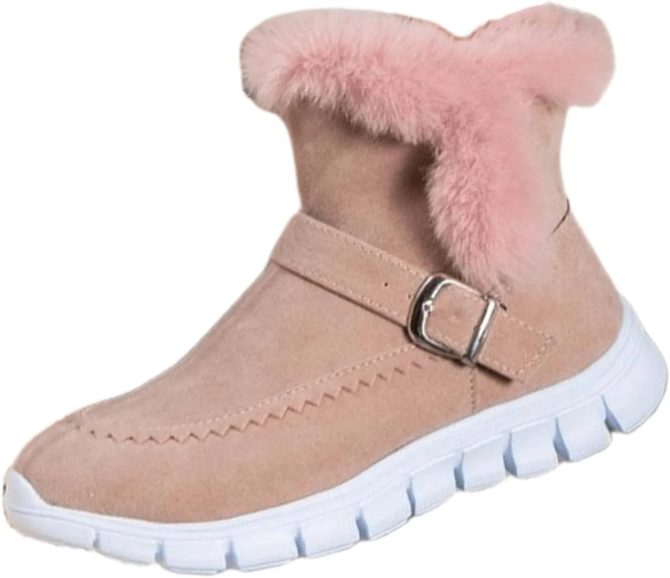 Ankle Boots For Women Comfy Snow Boots Warm Comfortable Slip On Outdoor Fur Lined Walking Winter Loafers Shoes 2024
