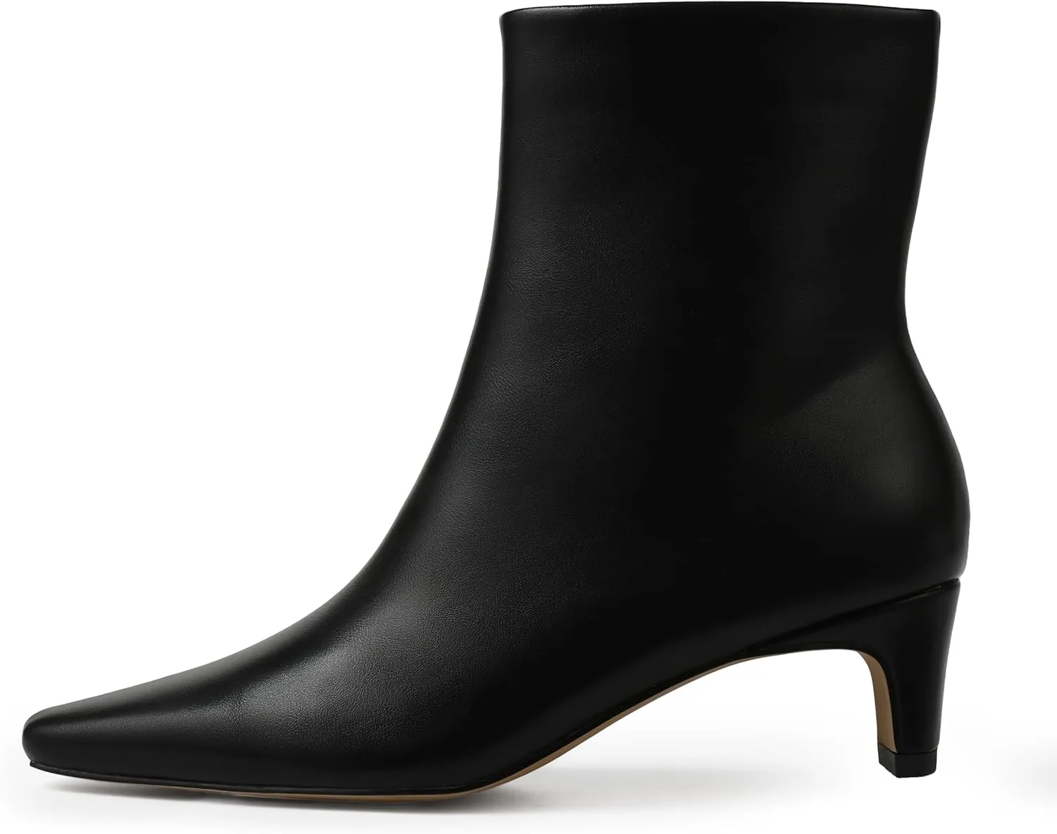 AOSPHIRAYLIAN Women's Ankle Boots Chunky Heel Ankle Booties Pointed Toe Side Zipper Short Dress Boots Office Business Date
