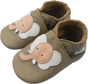 Baby Shoes Leather Moccasins Baby Girls Boys Slippers-Soft Sole Non-Skid Lightweight Infant Toddler First Walking Shoes