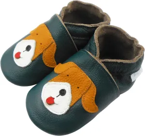 Baby Shoes Leather Moccasins Baby Girls Boys Slippers-Soft Sole Non-Skid Lightweight Infant Toddler First Walking Shoes