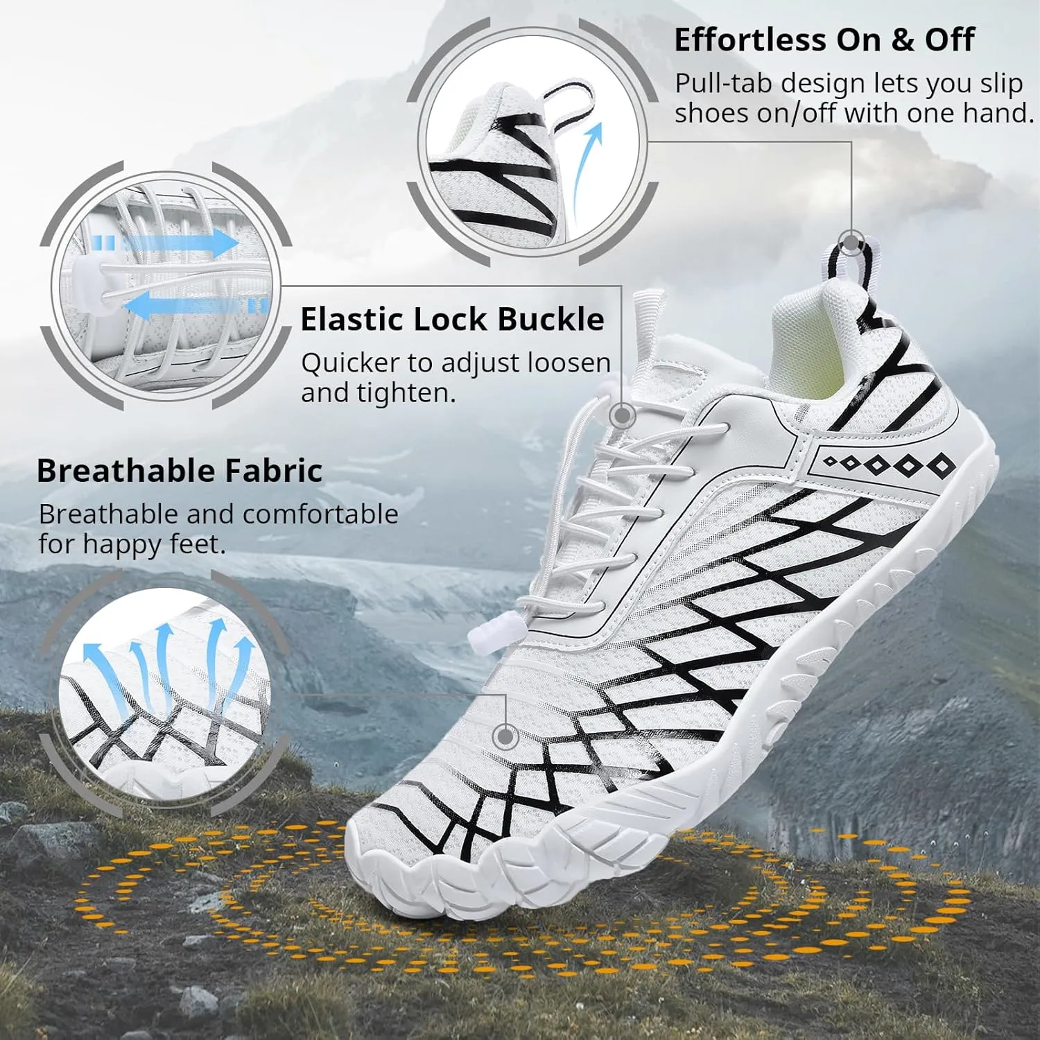 Barefoot Shoes Women Men Wide Toe Box Minimalist Cross Training Shoes Hike Footwear Trail Running Hiking Comfortable Walking