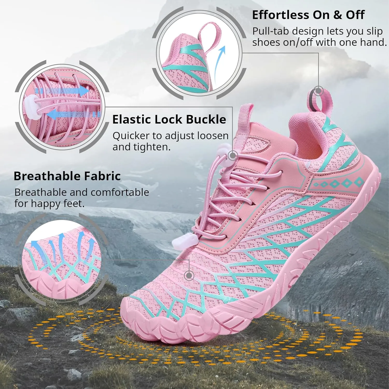 Barefoot Shoes Women Men Wide Toe Box Minimalist Cross Training Shoes Hike Footwear Trail Running Hiking Comfortable Walking