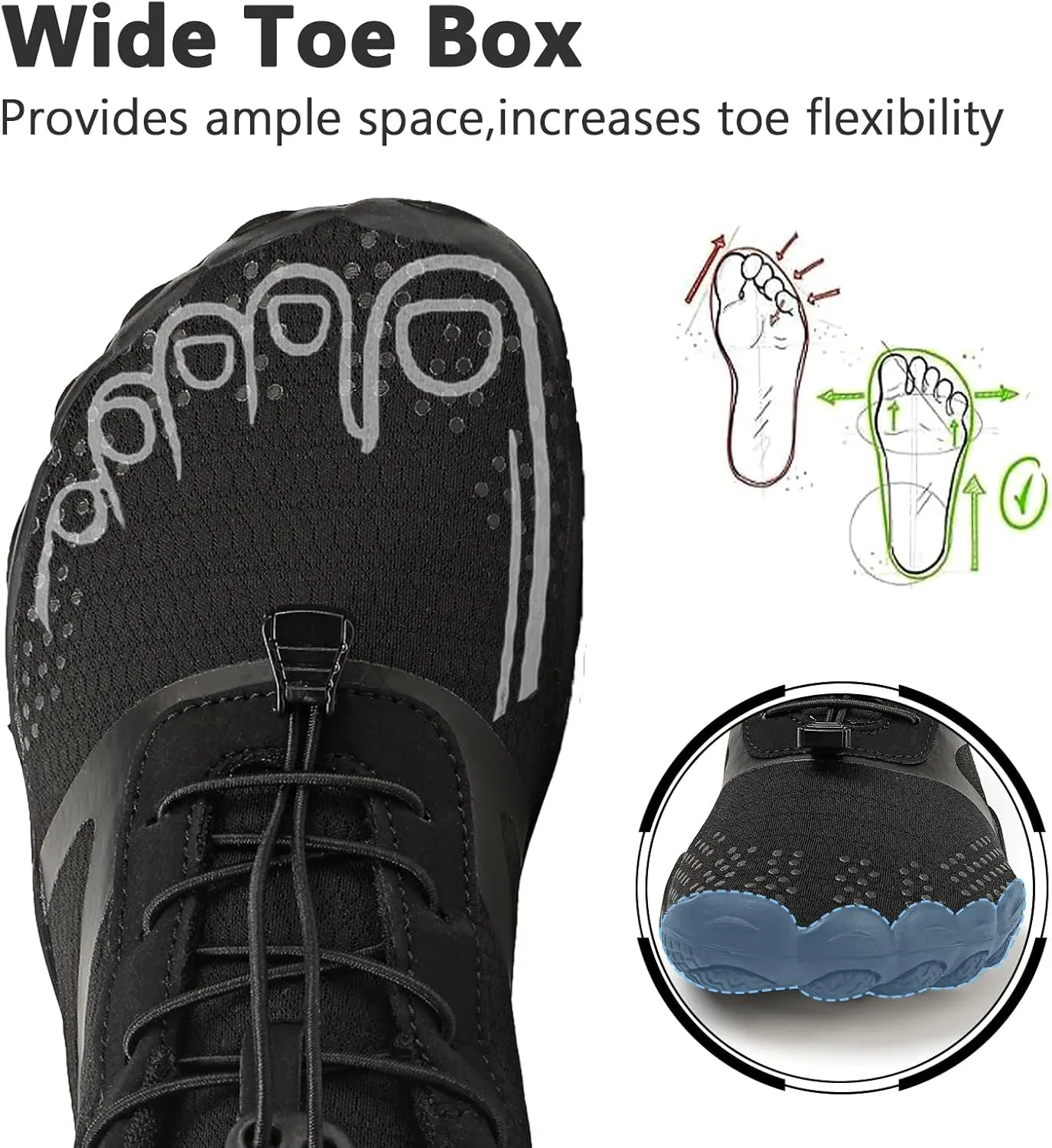 Barefoot Water Shoes Mens Womens Minimalist Cross Training Shoes with Wide Toe Box Athletic Zero Drop Trail Walking Hiking Running Sneakers