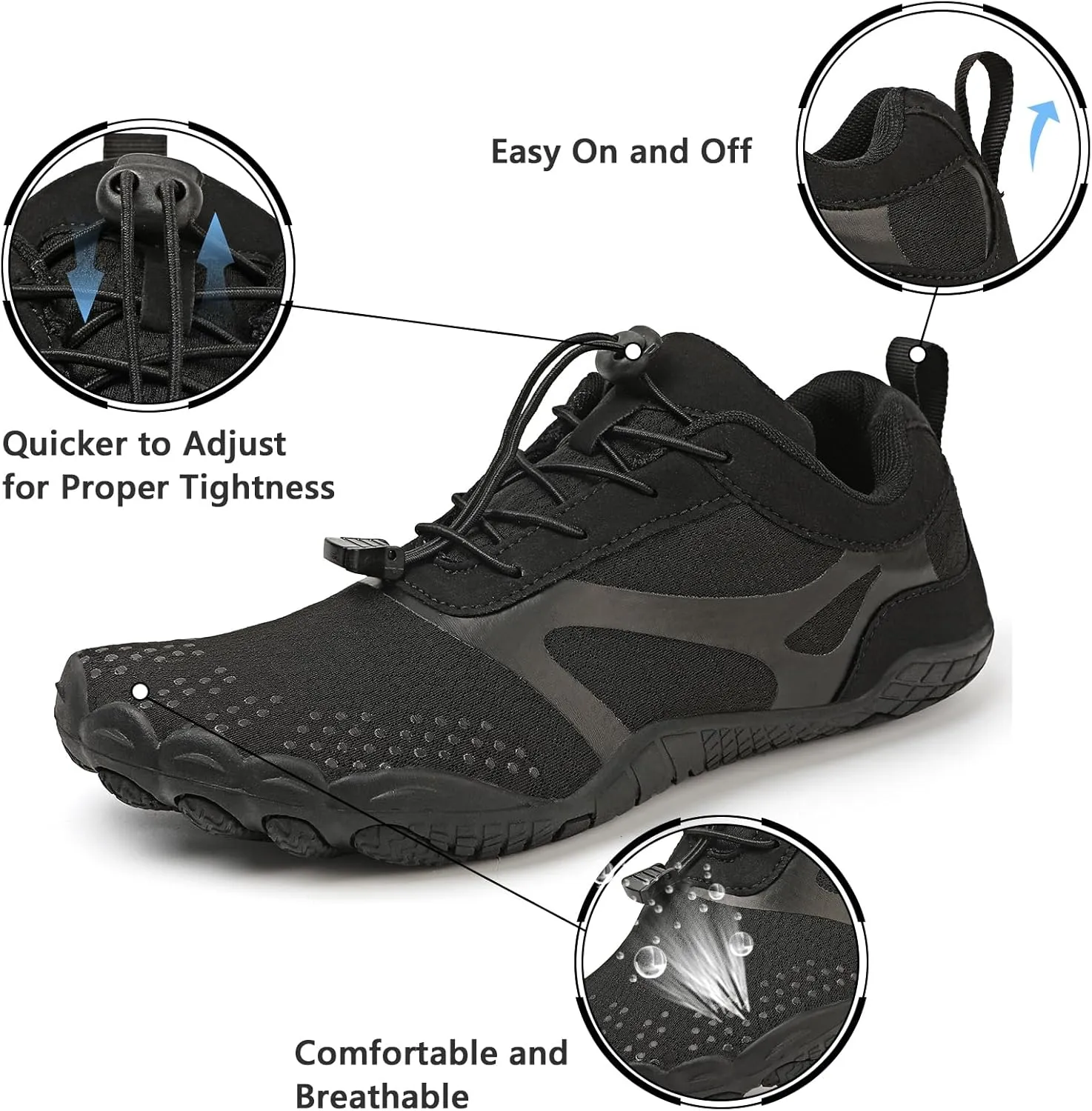 Barefoot Water Shoes Mens Womens Minimalist Cross Training Shoes with Wide Toe Box Athletic Zero Drop Trail Walking Hiking Running Sneakers