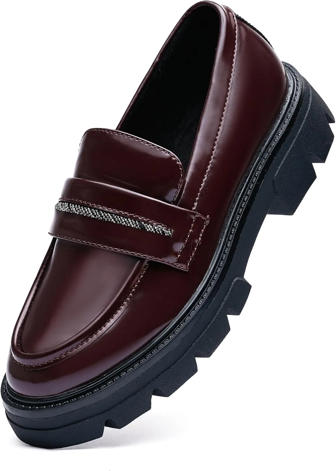 BGSTGUDS Loafers for Women Platform Chunky Loafers Womens Work Shoes