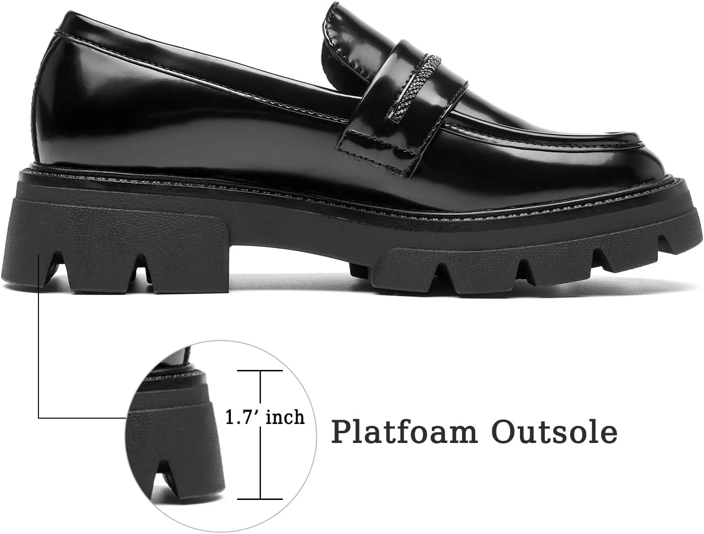 BGSTGUDS Loafers for Women Platform Chunky Loafers Womens Work Shoes