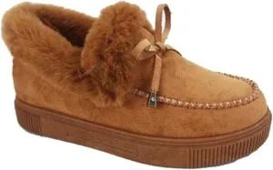 Booties For Women 2024 Winter Snow Boots Slip on Warm Comfortable Outdoor Fur Lined Ankle Booties Loafers Shoes