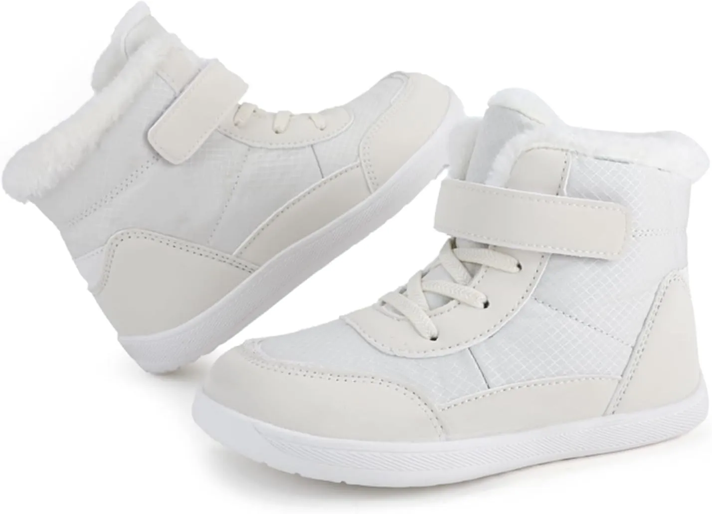 Boys Girls Barefoot Winter Boots With Wide Toe Box Slip Drop Sole Ankle Winter Snow Boots Boots for Toddler Boys Size 5