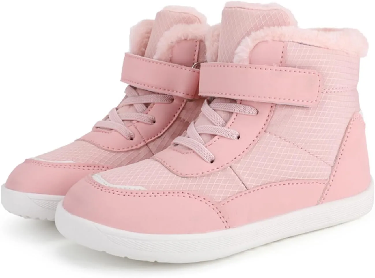 Boys Girls Barefoot Winter Boots With Wide Toe Box Slip Drop Sole Ankle Winter Snow Boots For Hiking Boots Boys
