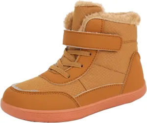 Boys Girls Barefoot Winter Boots With Wide Toe Box Slip Drop Sole Ankle Winter Snow Boots Little Boy Rain Boots Size 6
