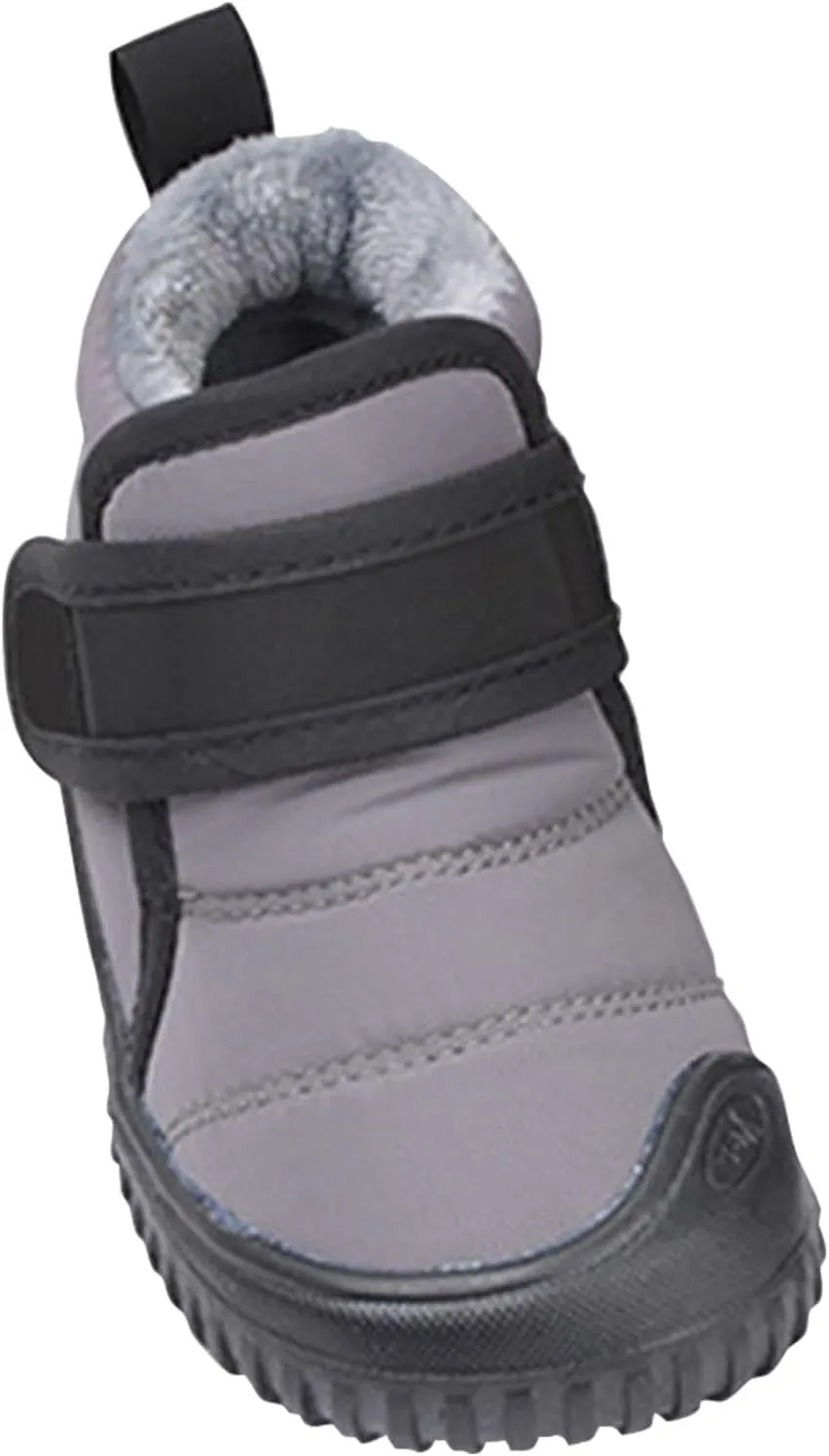 Boys Leather Fuzzy Snow Booties Childrens Open Toe Winter Ski Shoes Lightweight Loafers Non Slip Comfy Sport Shoes