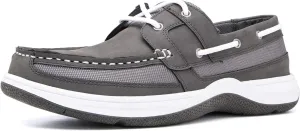 Casual Boat Slip on Shoes for Men - Durable Memory Foam Comfort Boat Shoes Men - Rubber Sole, Faux Leather and Lace-Up Mens Casual Shoes
