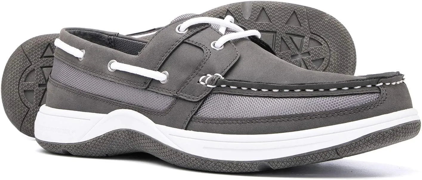 Casual Boat Slip on Shoes for Men - Durable Memory Foam Comfort Boat Shoes Men - Rubber Sole, Faux Leather and Lace-Up Mens Casual Shoes