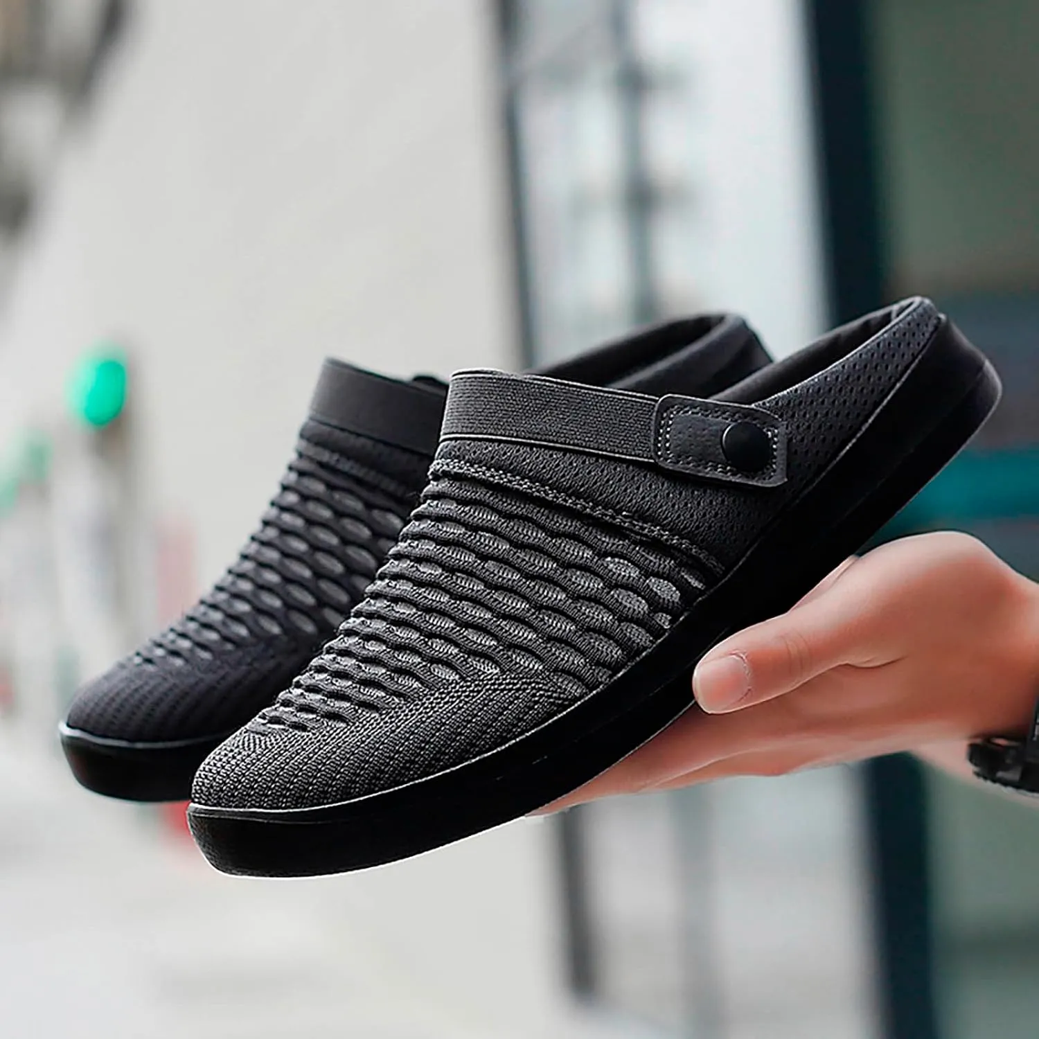 Casual Dress Shoes Men's Hollow Mesh Casual Sneakers Summer Sandals Breathable Shoes A Slip On Beach