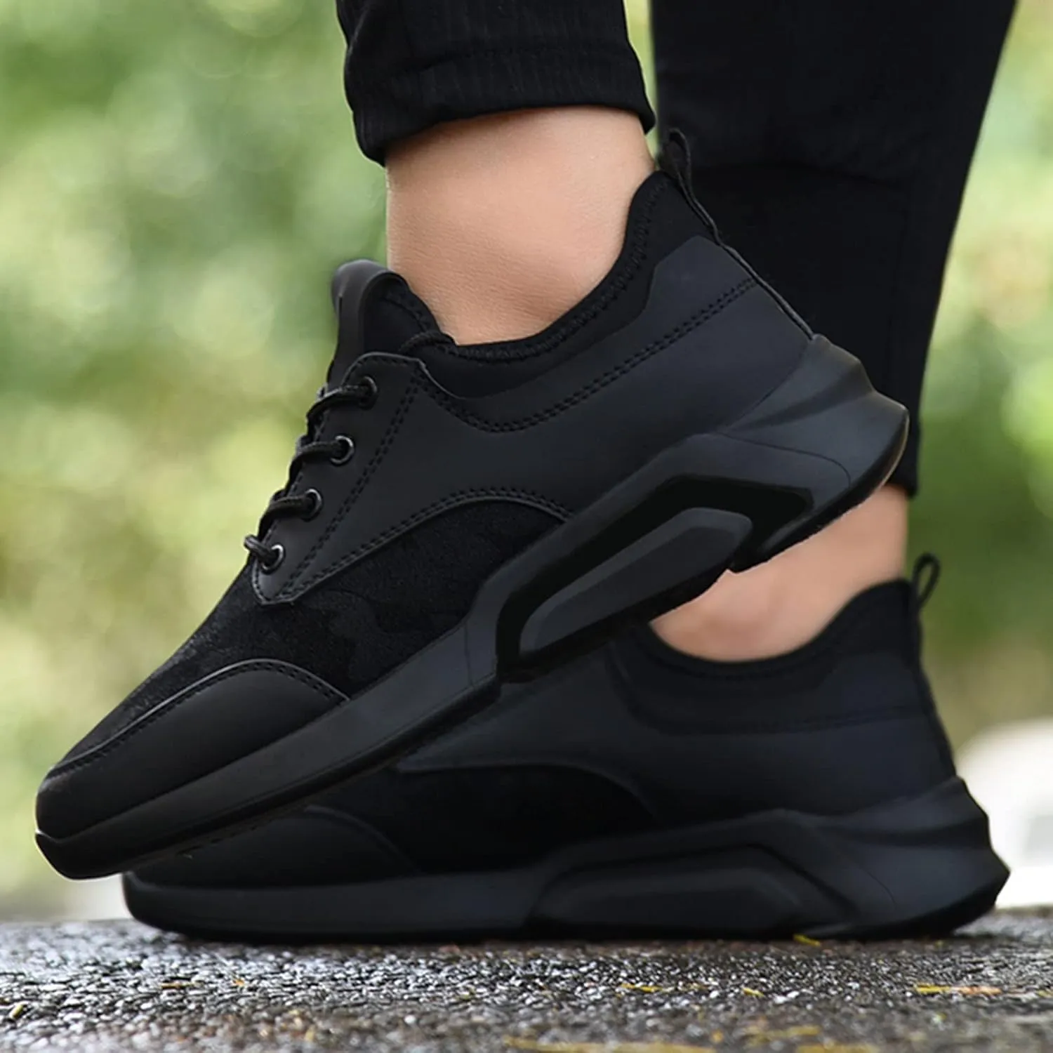 Casual Walking Shoes Men Low Top PU Casual Walking Shoes Youth Sports Running Breathable Travel