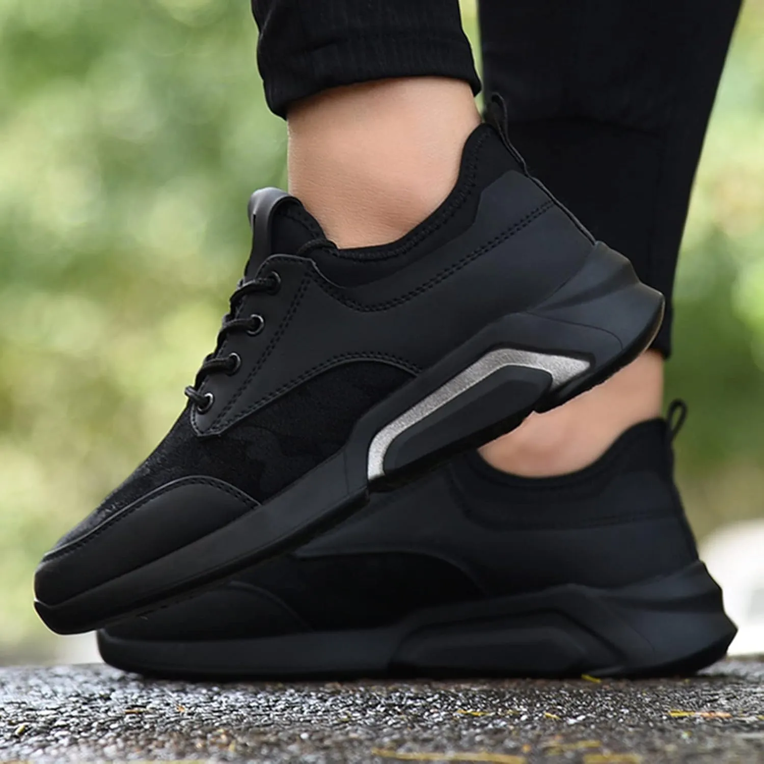 Casual Walking Shoes Men Low Top PU Casual Walking Shoes Youth Sports Running Breathable Travel