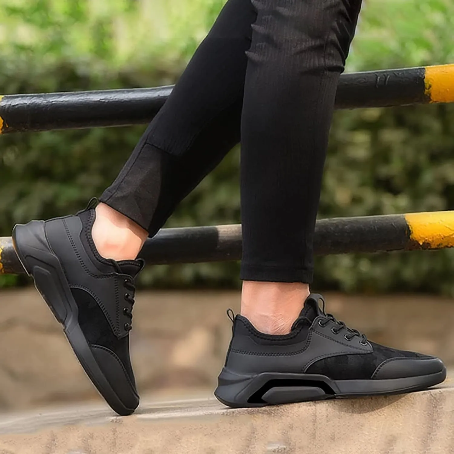 Casual Walking Shoes Men Low Top PU Casual Walking Shoes Youth Sports Running Breathable Travel