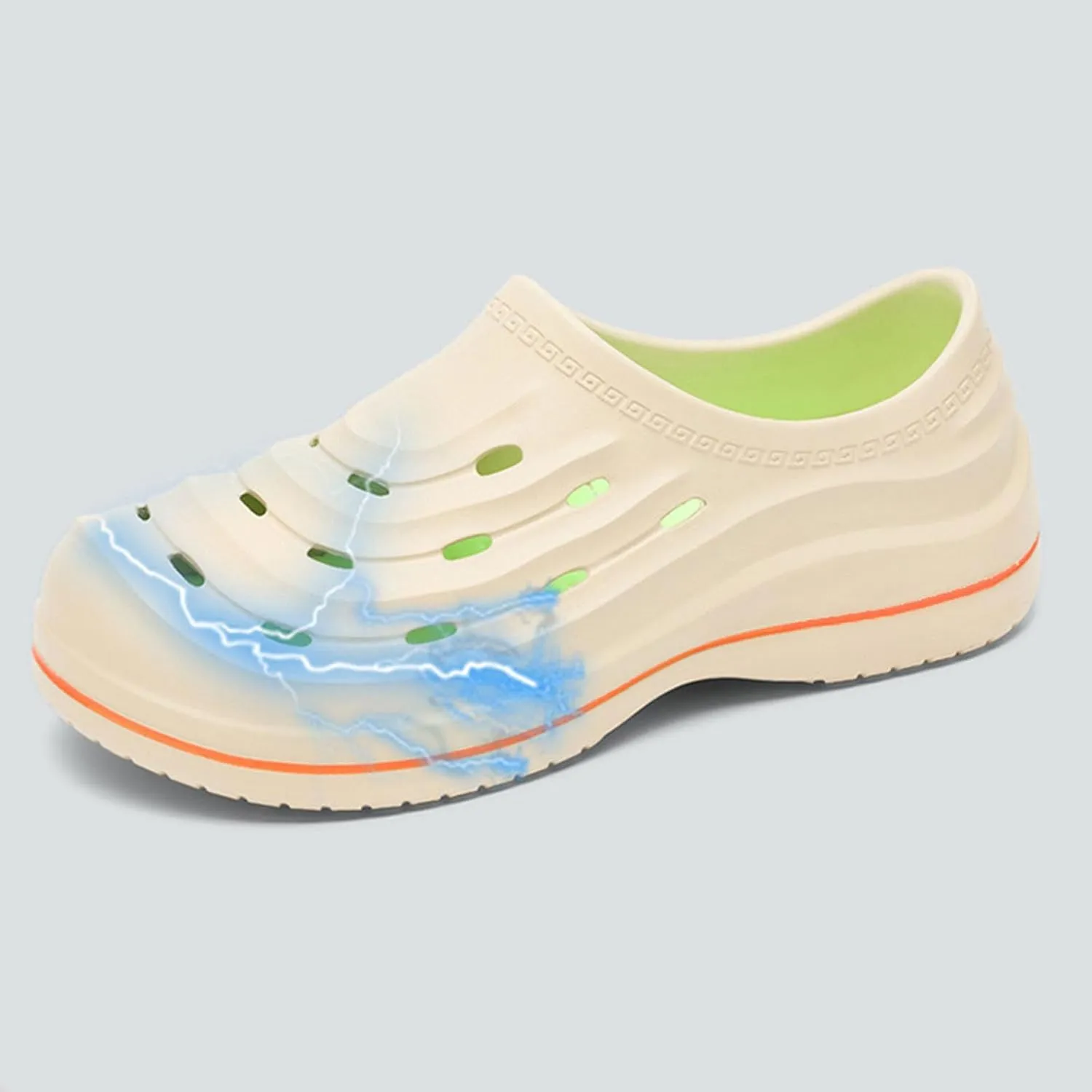 Chef Shoes Non Slip Clogs Work Shoes Breathable Soft Sole Not Tiring Wear Beach Driving Mens Bathroom Slippers