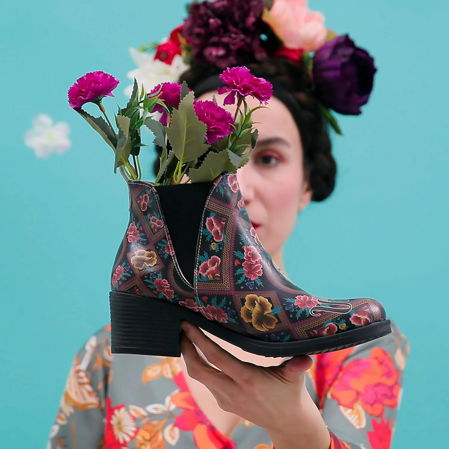 Chelsea Boots for Women - Vegan Leather and Handmade Heeled Ankle boots for Women