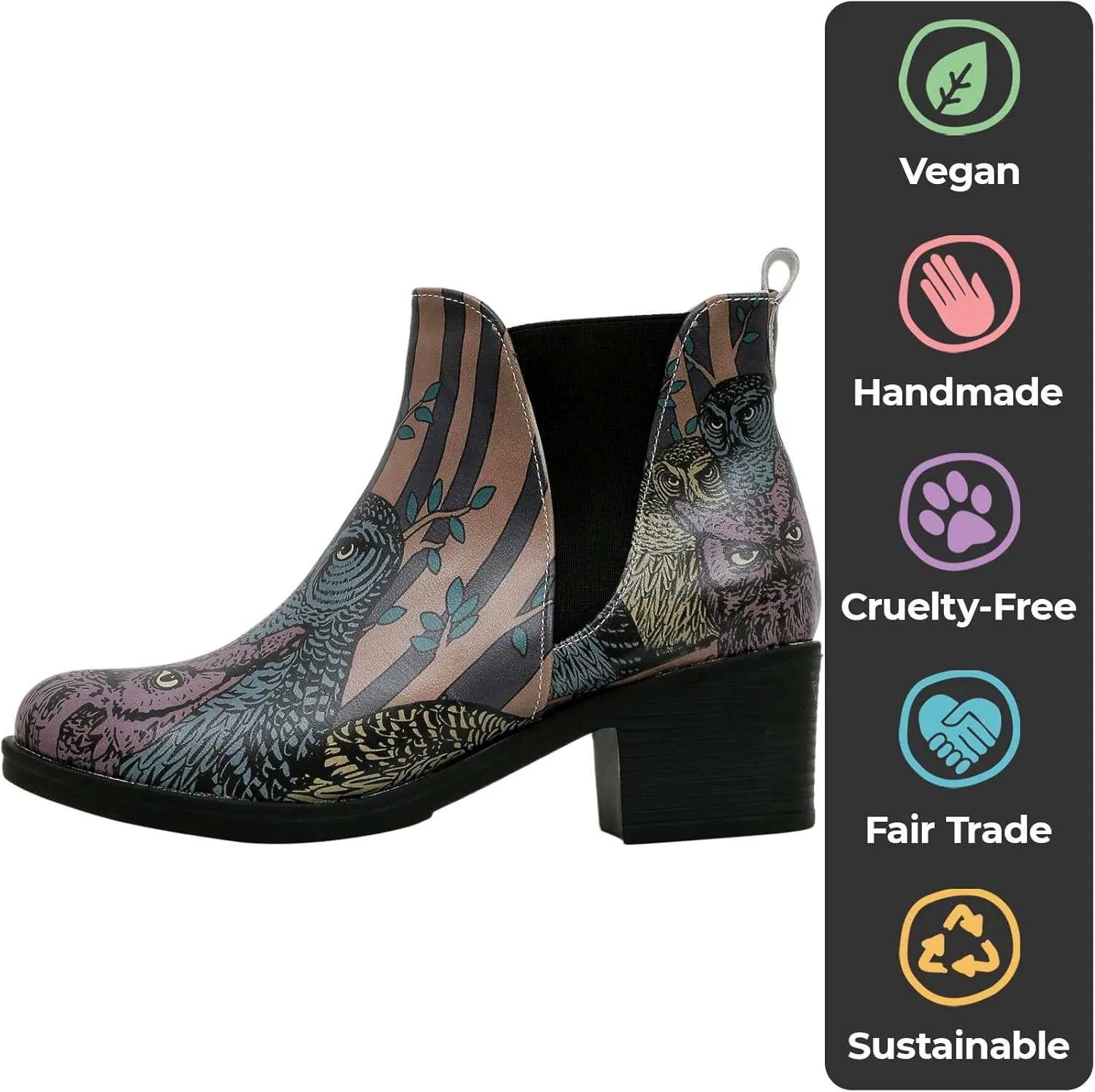 Chelsea Boots for Women - Vegan Leather and Handmade Heeled Ankle boots for Women