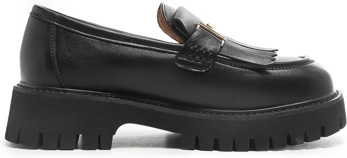 Chunky Loafers Women Platform Loafers for Women Chunky Heel Lug Sole Loafers for Women Slip ons Round Toe