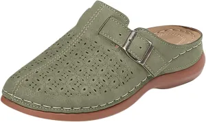 Clogs and Mules Shoes for Women Closed Toe Sandals Wide Width Comfortable Arch Support Backless Low Wedge Slip on Shoes Comfortable Womens Mule