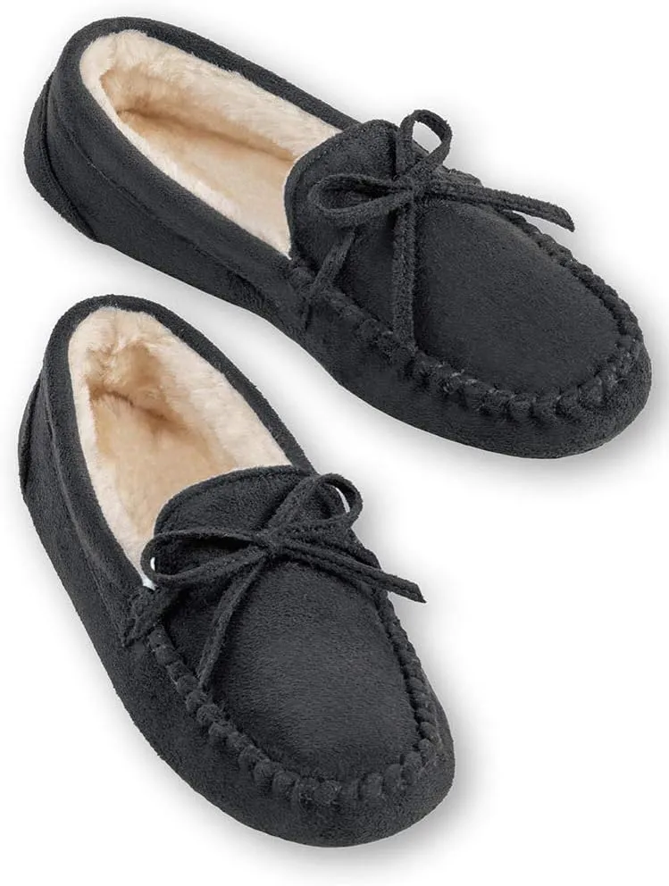 Collections Etc Women's Faux Suede Moccasins