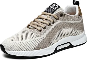 Couple Men's Elevator Casual Mesh Trainers Lightweight Breathable Lace Up Sports Shoes with Hidden Lift Heel for Men 10 Cm Vintage Sneaker