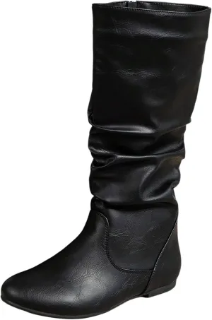 Cowboy Boots for Women 2024 Vintage Renaissance Mid Calf Boots Low Heel Lace Up Cowgirl Booties with Zipper