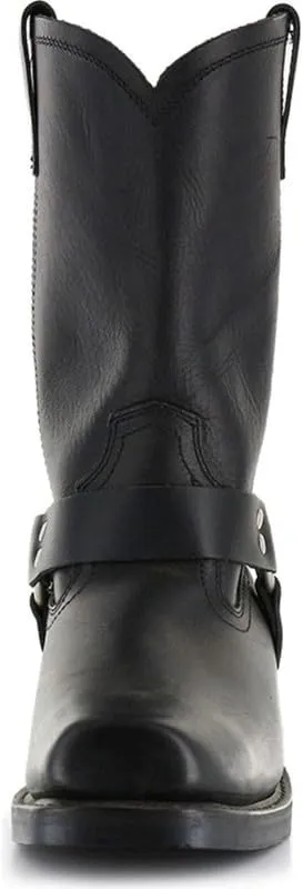 Cowboy Boots Men Western Boots Square Toe With Low Heel Non-Slip Wear-Resistant Heel Retro Work Boots Dress Shoes