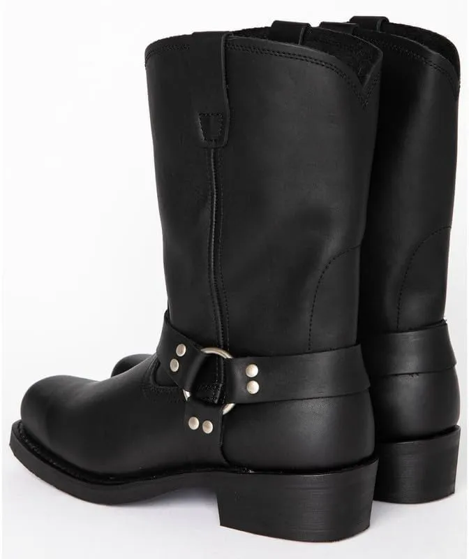 Cowboy Boots Men Western Boots Square Toe With Low Heel Non-Slip Wear-Resistant Heel Retro Work Boots Dress Shoes