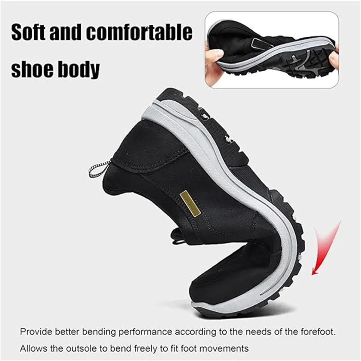 Dallader Men's Comfortable Waterproof Orthopedic Walking Shoes,Dallader Orthopedic Walking Shoes Hiking Shoes Mens