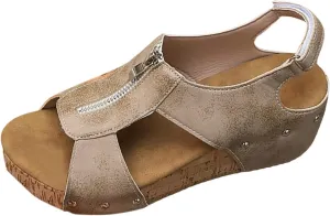 Dress Wedge Sandals for Women Ankle Strap Open Toe Low Heel Espadrilles Wedges Beach Dressy Casual Summer Shoes