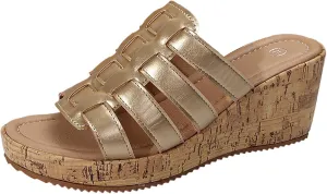 Fashion Wedge Sandals for Women Arch Support Slides Sandals Walking Shoes
