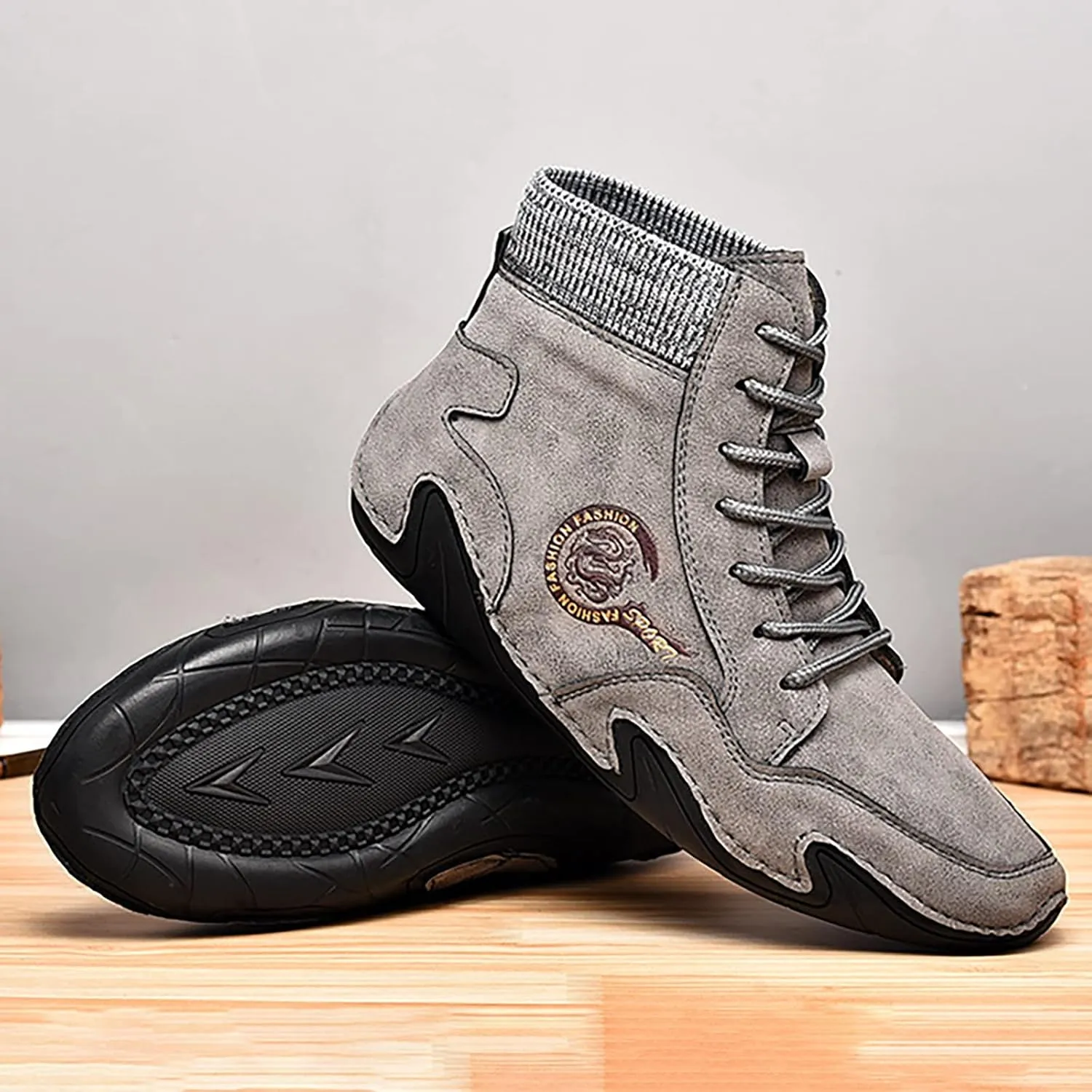 Fit Sneaker Men's Casual Shoes Korean Version High Top Shoes Round Toe Breathable Daily Mens Sneaker Slippers Size 12