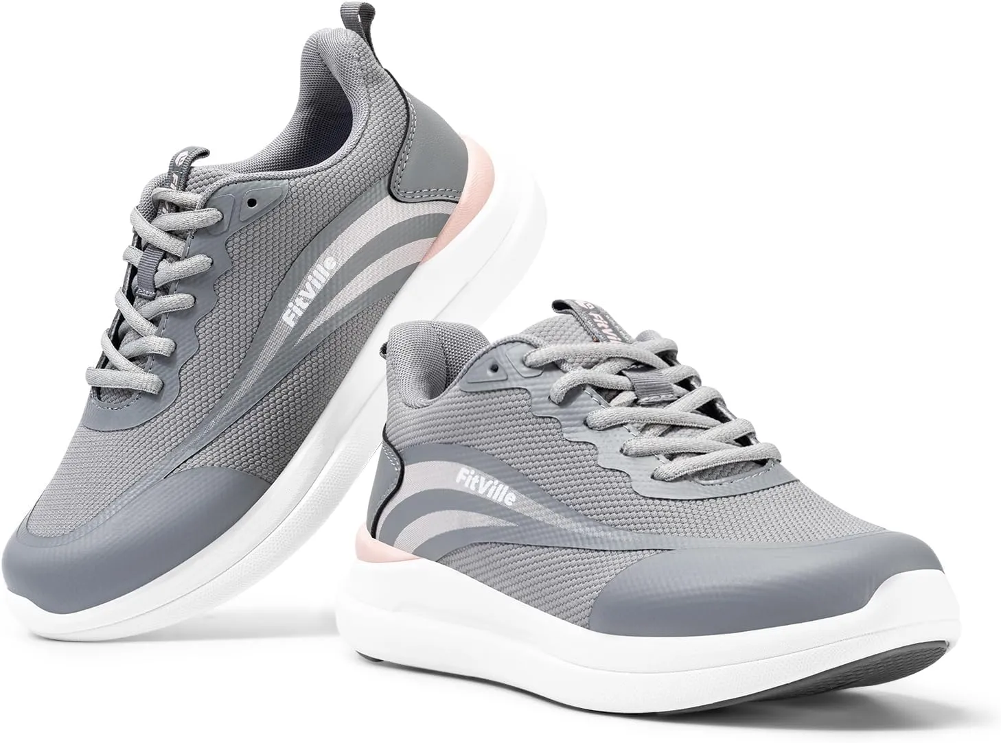 FitVille Wide Width Sneakers for Women Extra Wide Cross Training Shoes Athletic Shoes Workout Gym Shoes with Arch Support