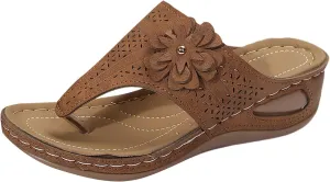 Flip Flops for Women with Arch Support Orthopedic Sandals Non Slip Wedge Sandals Summer Vintage Orthotic Thong Flip Flops Dressy Summer Beach Shoes