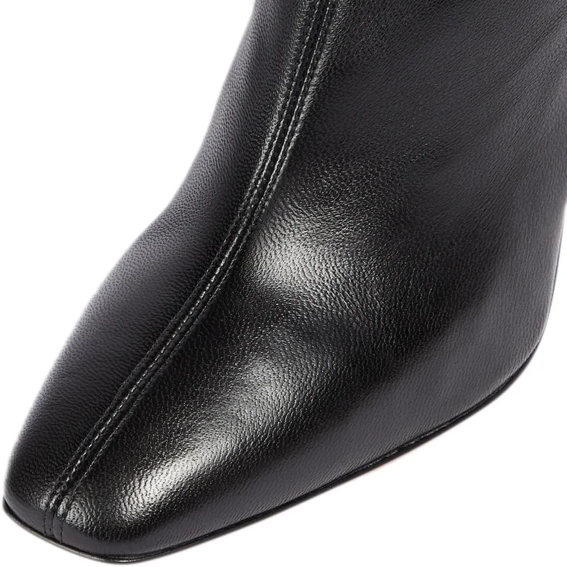 FOWT Women Square Toe Stretchy Mid Calf Boots Flared High Heel Short Booties Back Zipper Formal Dress Parties Street Shoes Size 4-16 US