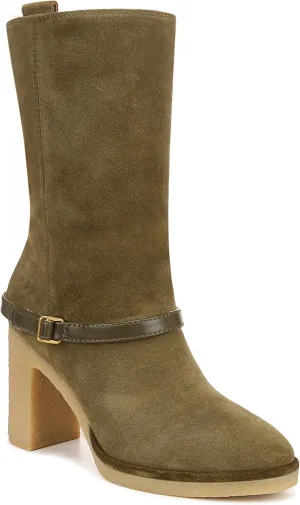 Franco Sarto Women's Paxton Mid Calf Heeled Gum Sole Boots