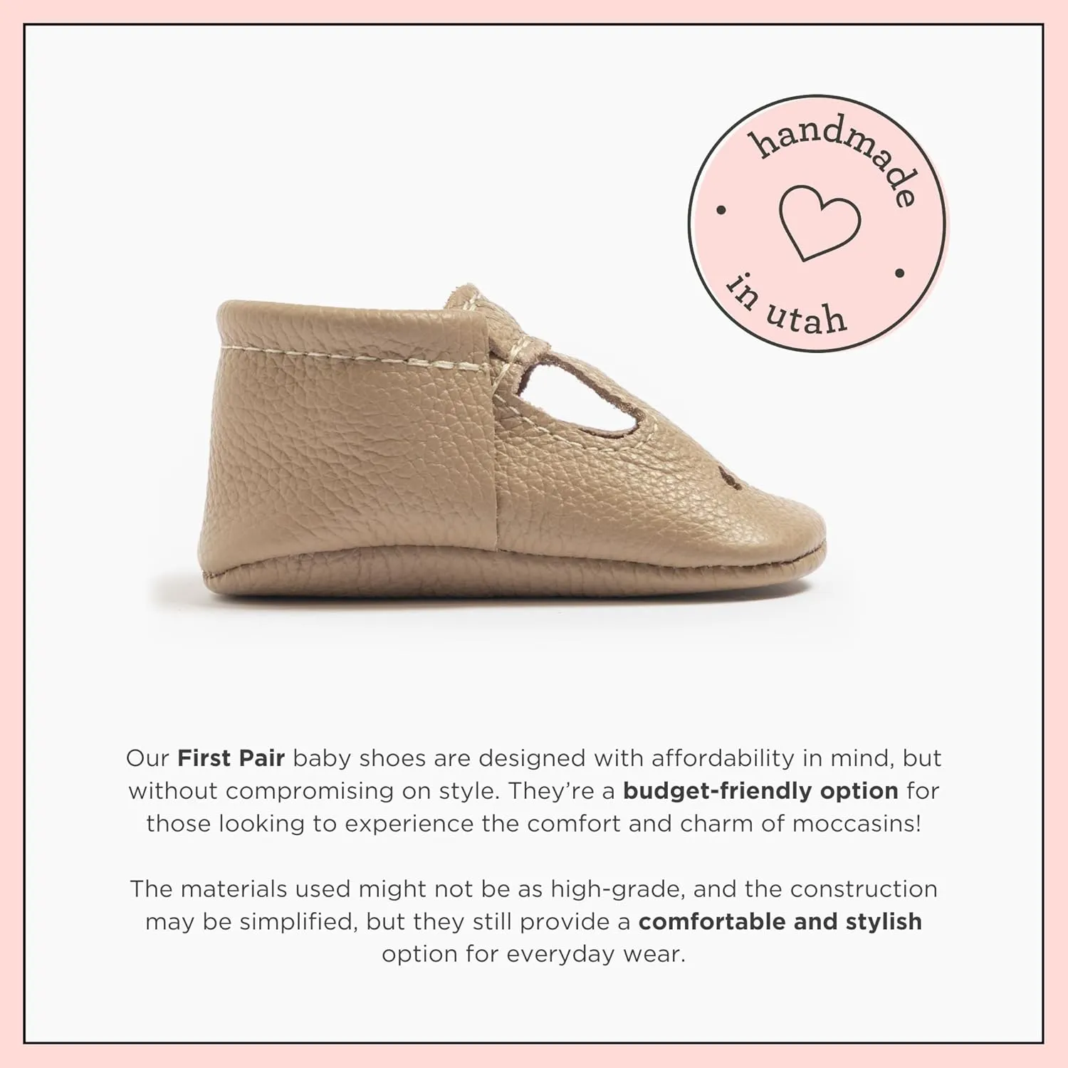 Freshly Picked First Pair Baby Girl Mary Jane Shoes - Leather Baby Moccasins - Soft Sole Baby Shoes, Infant Shoes, Crib Shoes