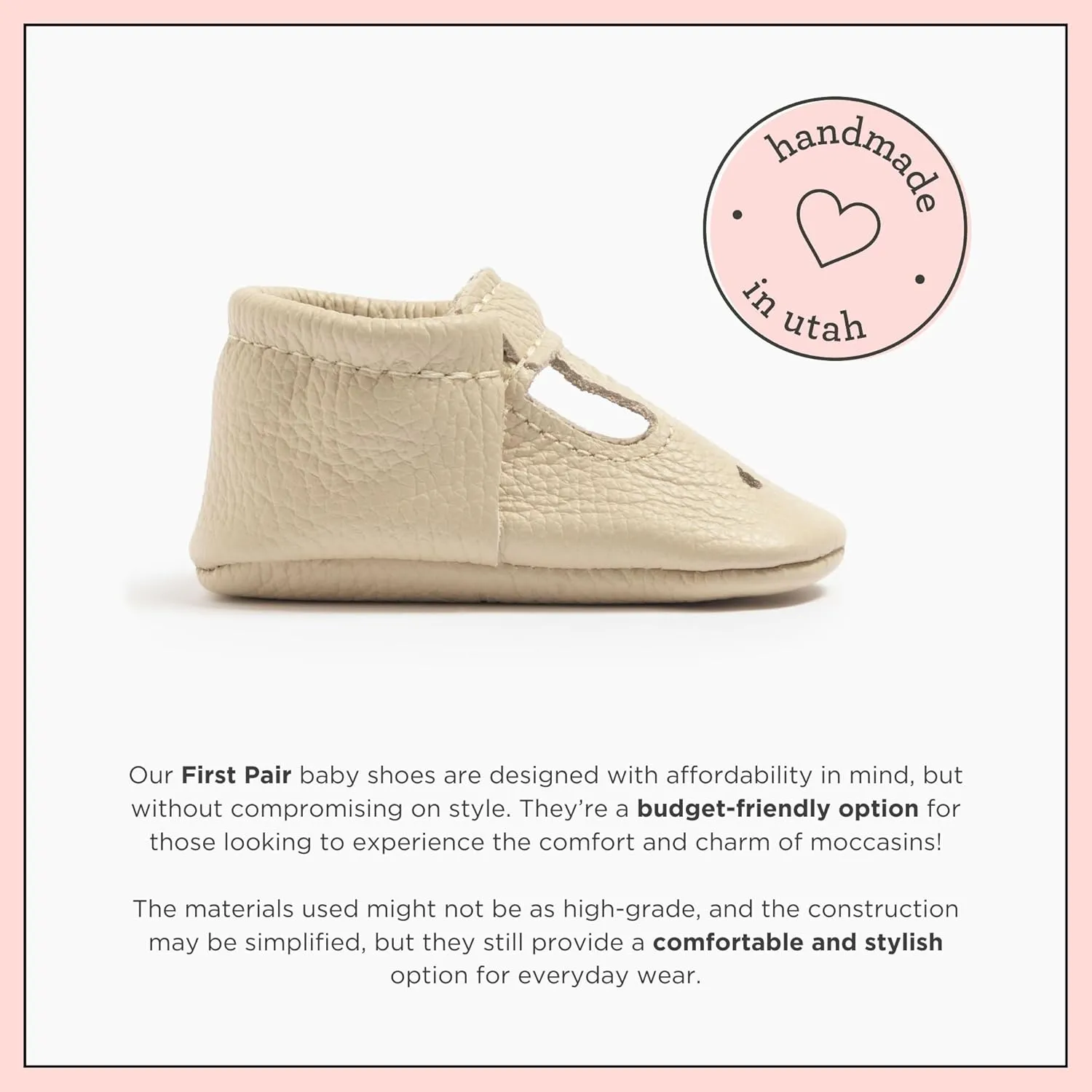 Freshly Picked First Pair Baby Girl Mary Jane Shoes - Leather Baby Moccasins - Soft Sole Baby Shoes, Infant Shoes, Crib Shoes