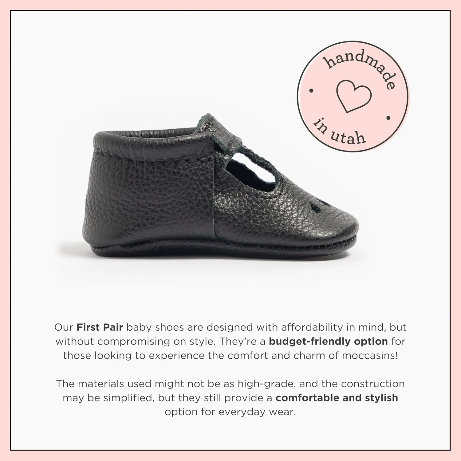 Freshly Picked First Pair Baby Girl Mary Jane Shoes - Leather Baby Moccasins - Soft Sole Baby Shoes, Infant Shoes, Crib Shoes