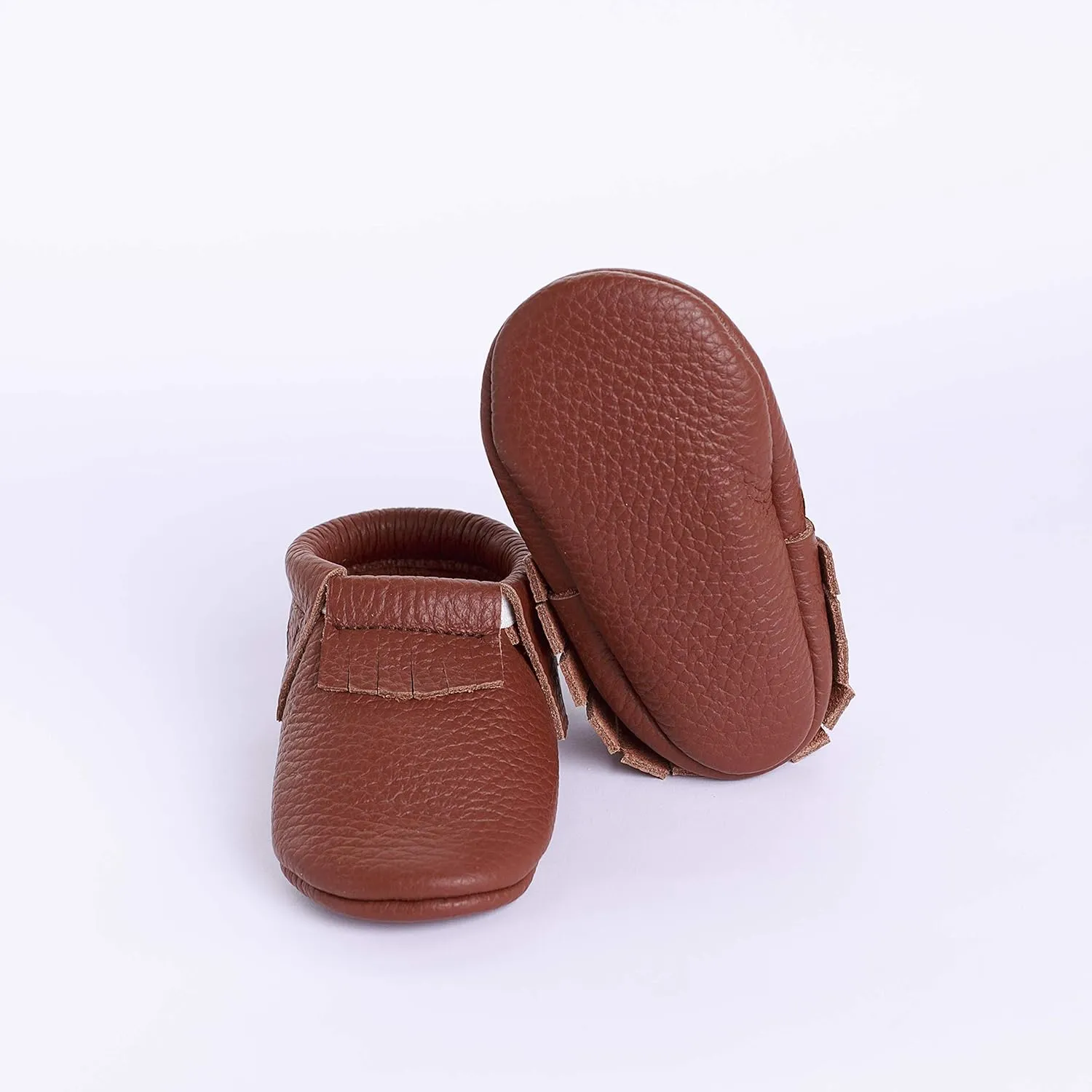 Fringe Baby Moccasins (Italian Leather) Baby Shoes, Soft Sole Baby Shoes, Newborns, Infants & Toddlers - Handmade Genuine Leather Baby Boy Shoes, Baby Girl Shoes