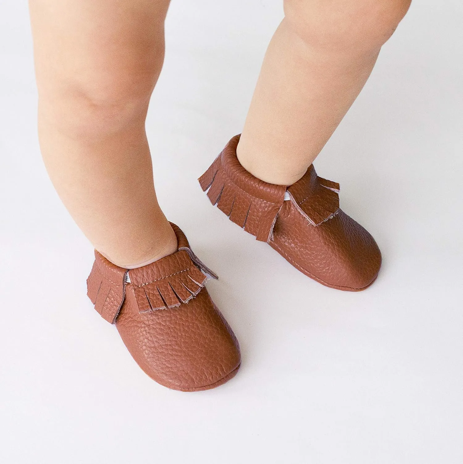 Fringe Baby Moccasins (Italian Leather) Baby Shoes, Soft Sole Baby Shoes, Newborns, Infants & Toddlers - Handmade Genuine Leather Baby Boy Shoes, Baby Girl Shoes